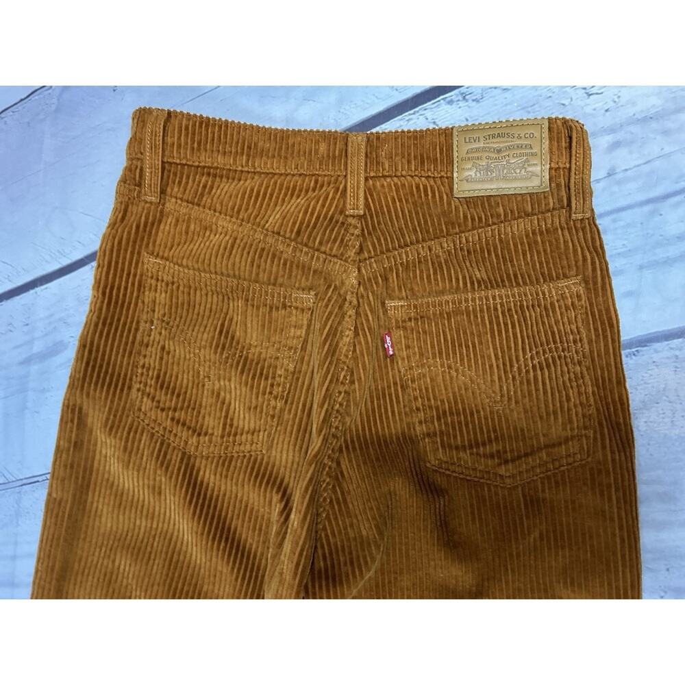 Levi’s Premium Ribcage Wide Leg Corduroy Pants Womens 28 High Rise Boho Hippie - Picture 6 of 8